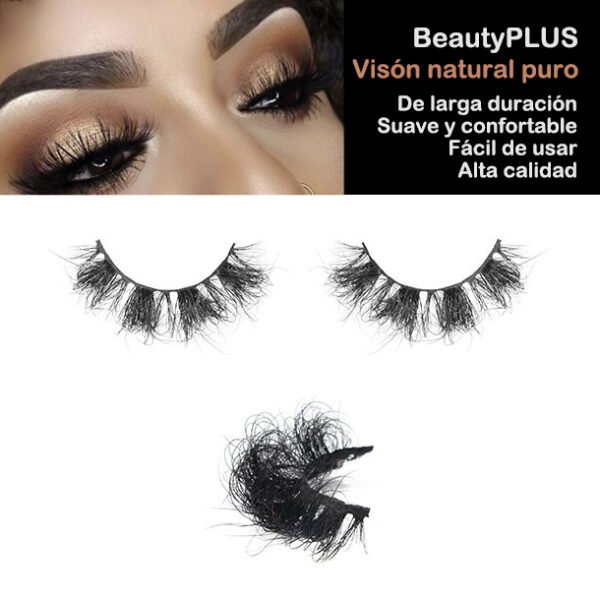 Lash Pestañas Postizas Visón Natural Puro Alta Calidad Suave y Cómodo Super Curl Z649A