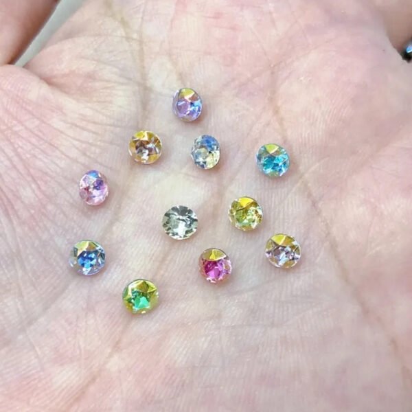 精品施月面33切面4mm混装100颗尖底1