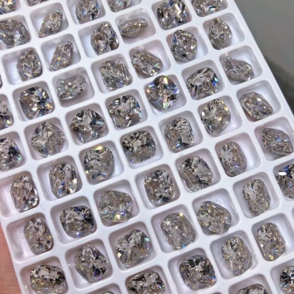 高品8A镀底锆石白色肥方10颗8mm尖底钻3