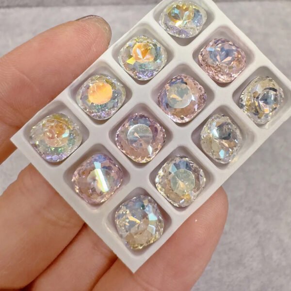 高品K9镀膜鸟巢切肥方三色混装12颗8mm尖底钻2
