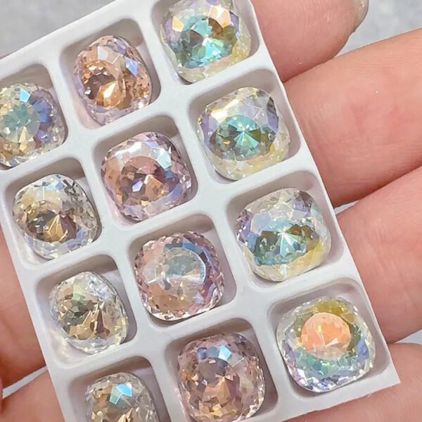 高品K9镀膜鸟巢切肥方三色混装12颗8mm尖底钻3
