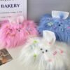 Long-haired dog pink tissue box light luxury high-end living room/car tissue box