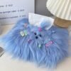 Long-haired dog pink tissue box light luxury high-end living room/car tissue box