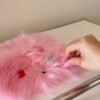 Long-haired dog pink tissue box light luxury high-end living room/car tissue box