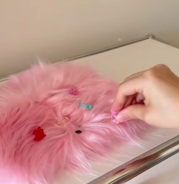 微信图片_20250902161244 Long-haired dog pink tissue box light luxury high-end living room/car tissue box