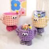 Woven storage basket Cute lambskin Little Monster