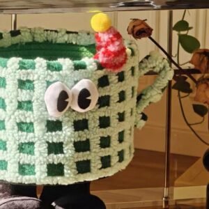 Woven storage basket Cute lambskin Little Monster