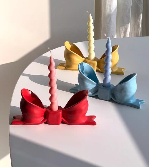 Candlestick bow-knot home decoration