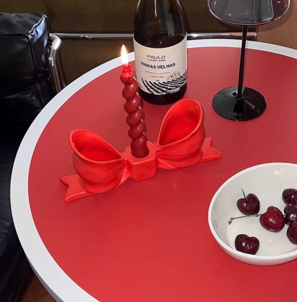 Candlestick bow-knot home decoration