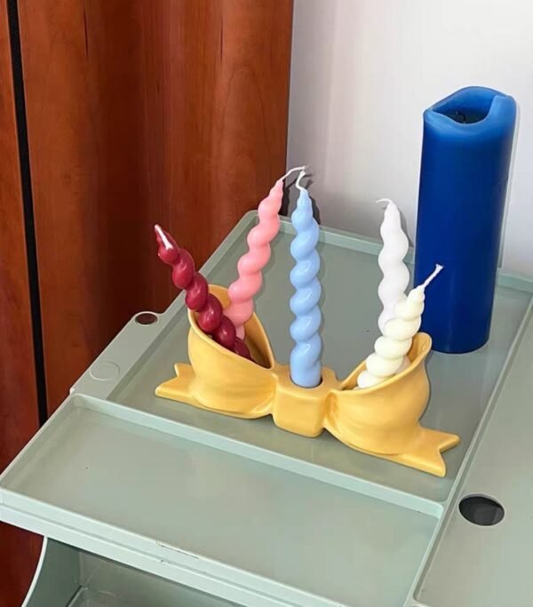 Candlestick bow-knot home decoration