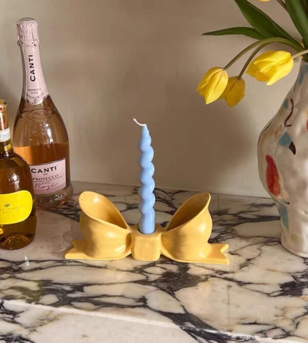 Candlestick bow-knot home decoration
