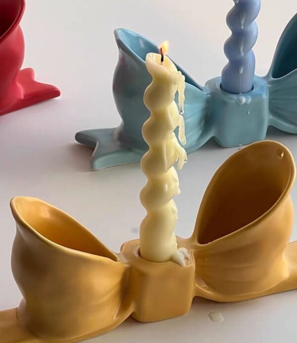 Candlestick bow-knot home decoration