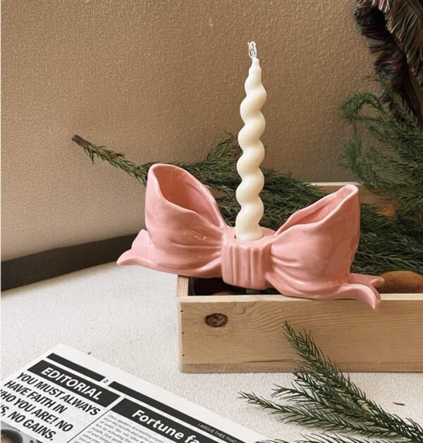 Candlestick bow-knot home decoration