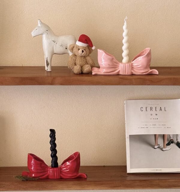 Candlestick bow-knot home decoration