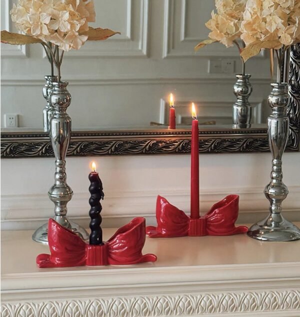 Candlestick bow-knot home decoration