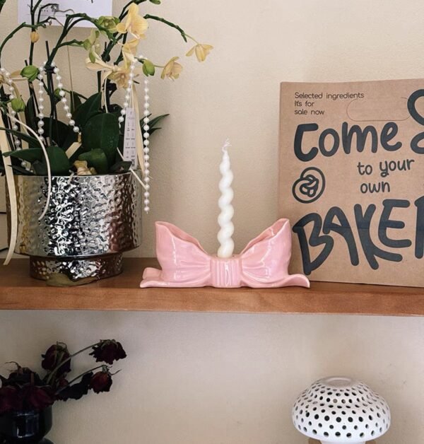 Candlestick bow-knot home decoration