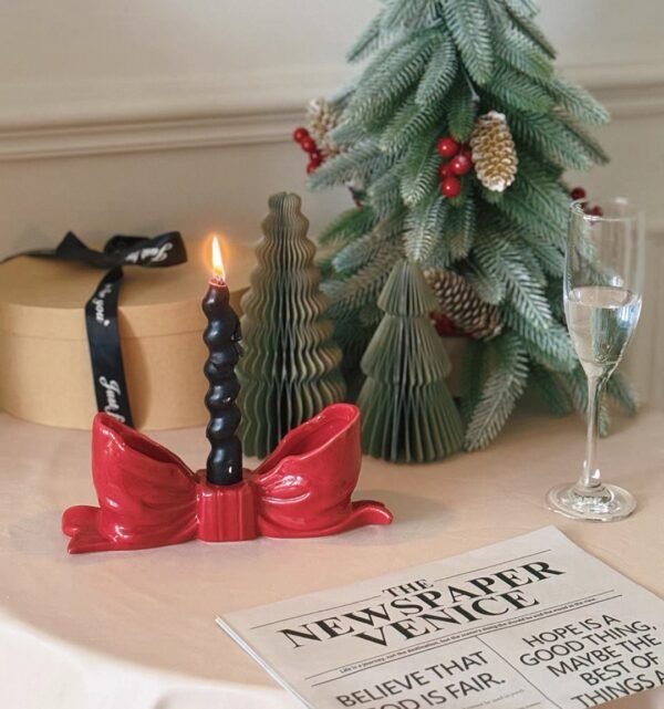 Candlestick bow-knot home decoration
