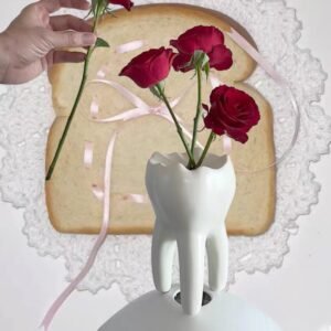 Interesting tooth vase can be used for flower arrangement candle holder  household