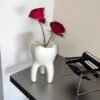 Interesting tooth vase can be used for flower arrangement candle holder  household