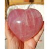 Adorno natural de cuarzo rosa en forma de corazón de Madagascar Grande Pulida a mano Adivinación curativa de cristal Energía cristalina Regalos para parejas regalos para la familia