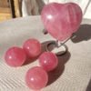 Adorno natural de cuarzo rosa en forma de corazón de Madagascar Grande Pulida a mano Adivinación curativa de cristal Energía cristalina Regalos para parejas regalos para la familia